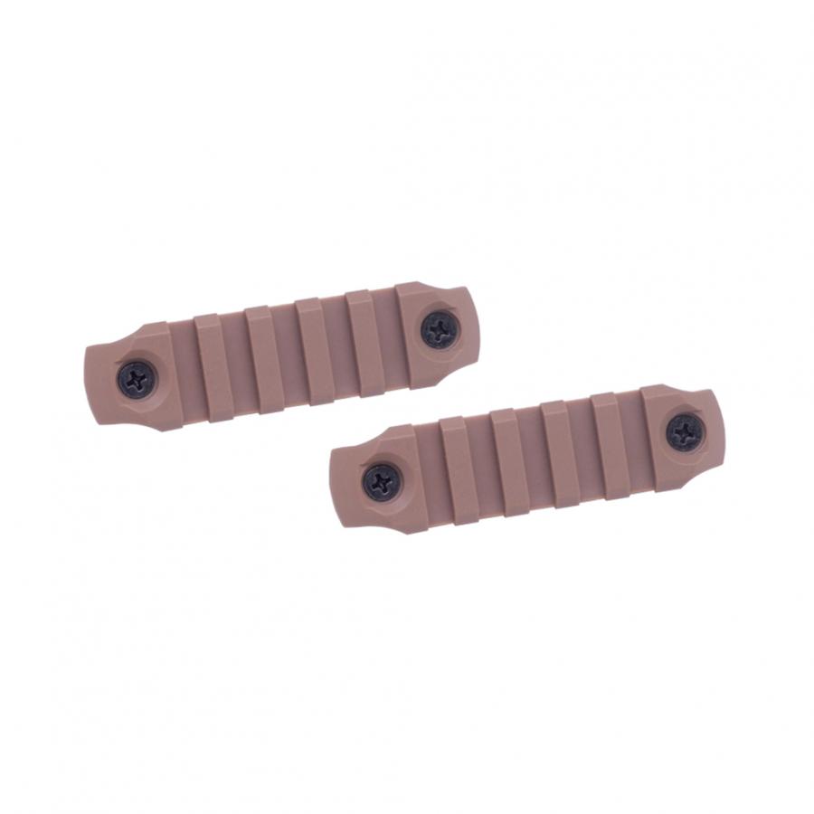 (DY-RAS-ACC19-DE) Keymod Polymer Rail (2 x 5 Slot Rails) (Dark Earth)