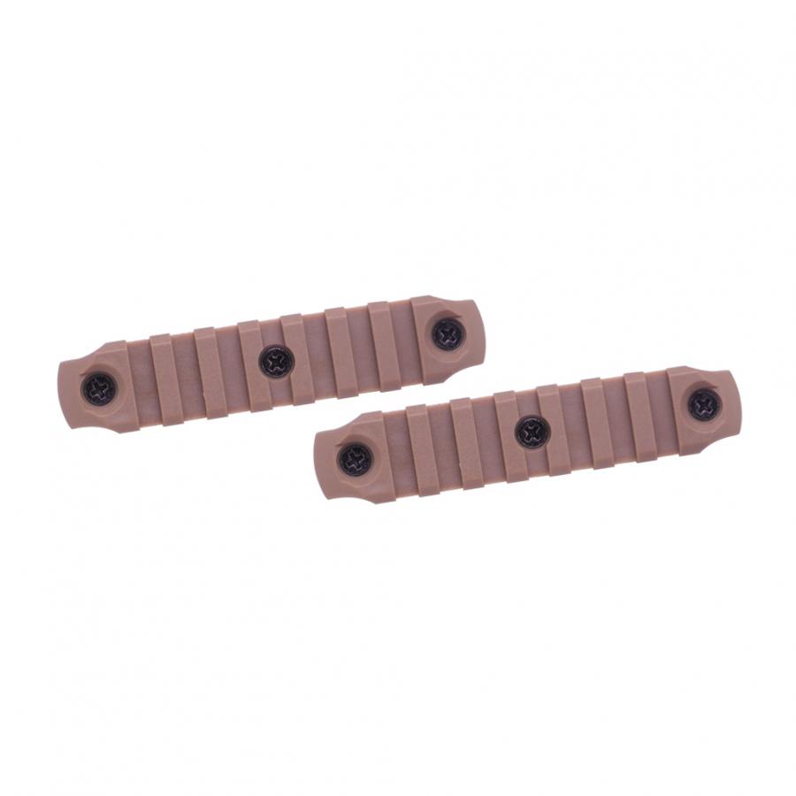 (DY-RAS-ACC20-DE) Keymod Polymer Rail (2 x 7 Slot Rails) (Dark Earth)