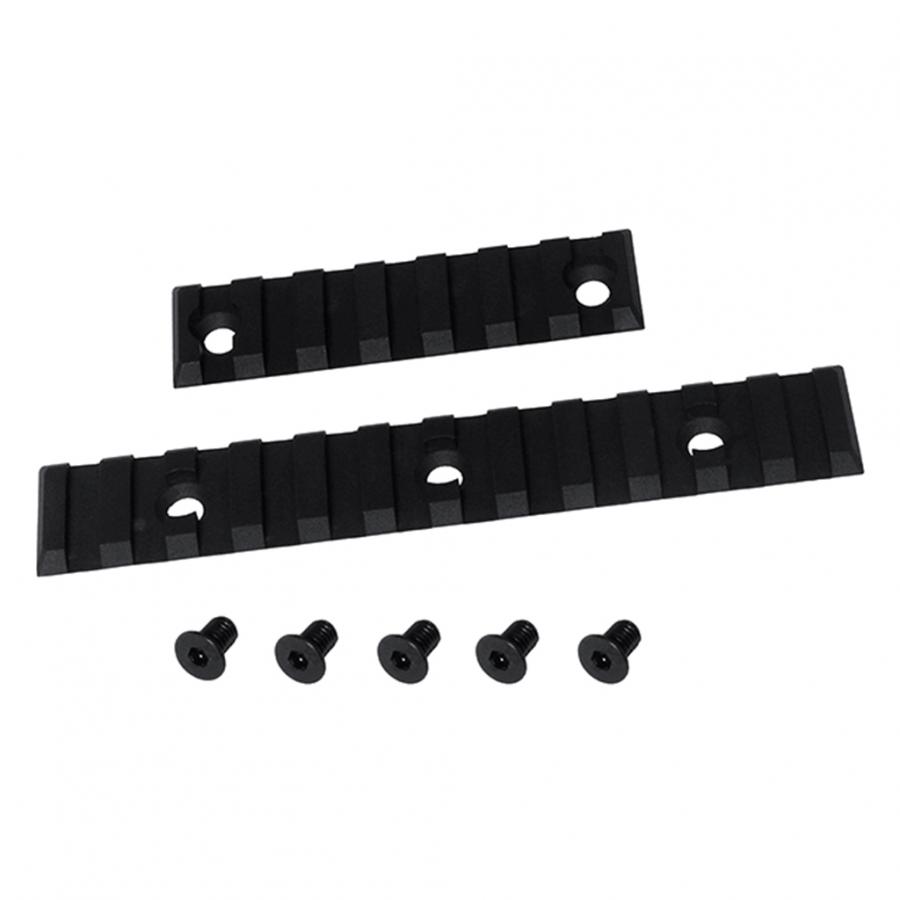 (DY-RAS-ACC29-BK) LA Accessories Rail Set (1x7 Slot Rail / 1x12 Slot Rail) (Black)